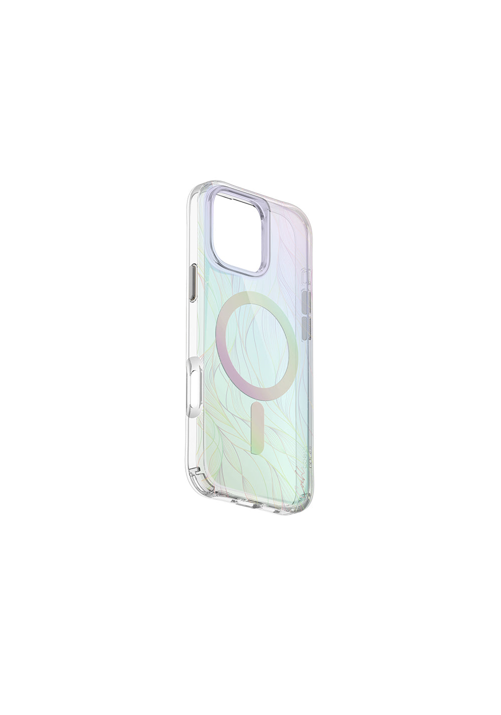 Apple iPhone 16 Pro Kılıf Manyetik Şarj Uyumlu Holografik Şeffaf Arka Yüzey Coehl Willow Kapak