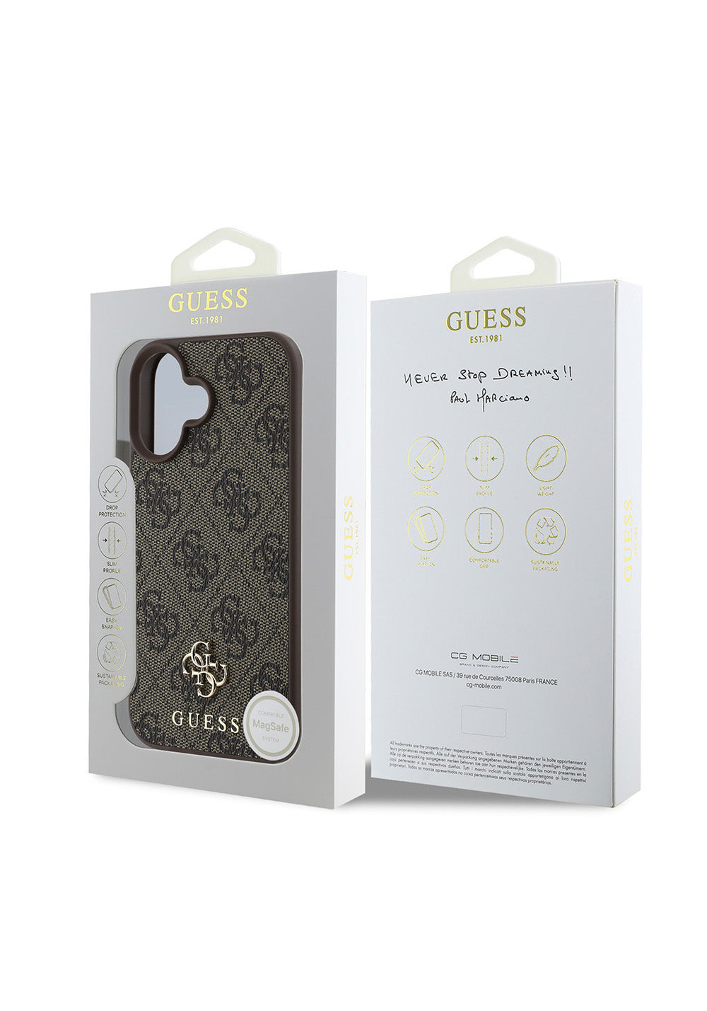 Apple iPhone 16 Plus Kılıf Guess Orijinal Lisanslı Manyetik Şarj Uyumlu Small 4G Classic Kapak