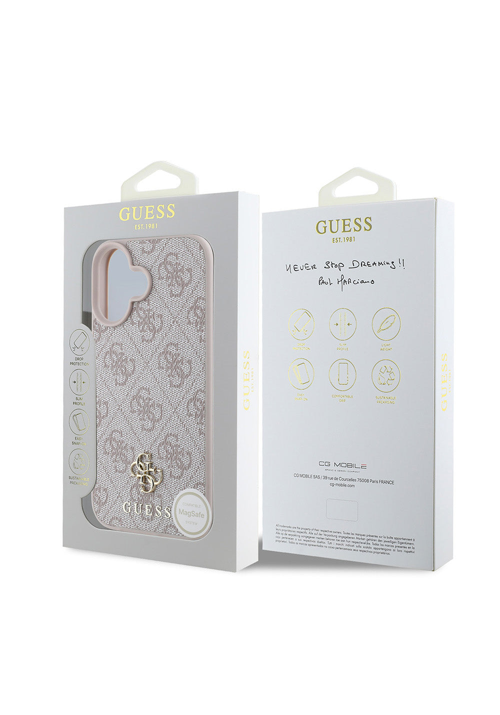 Apple iPhone 16 Plus Kılıf Guess Orijinal Lisanslı Manyetik Şarj Uyumlu Small 4G Classic Kapak