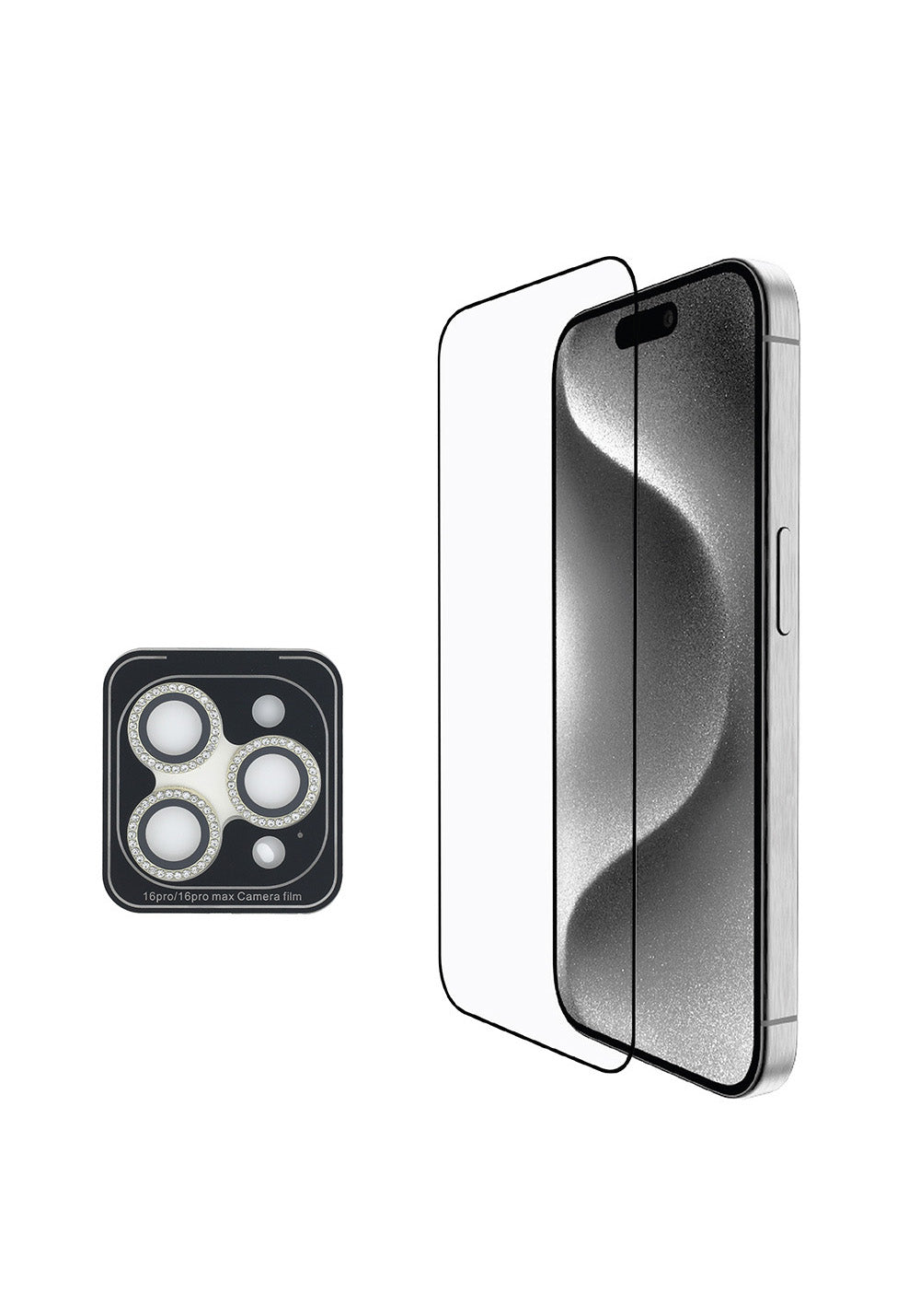 Apple iPhone 16 Pro Guess Orijinal Lisanslı Kılıf + Ekran Koruyucu + Lens Koruyucu 3in1 Aksesuar Seti