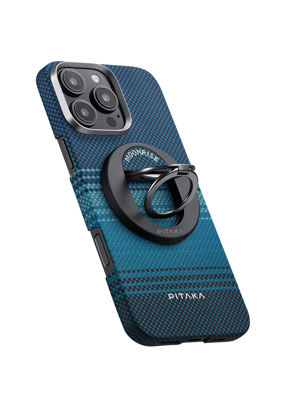 Pitaka Aramid Fiber Sunset Moonrise Serisi Moonrise MagEZ Grip 3 Magnetik Ring Stand Telefon Tutucu