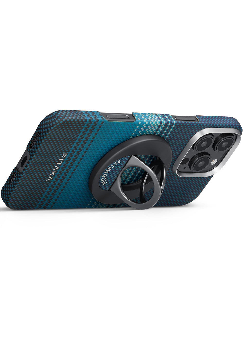 Pitaka Aramid Fiber Sunset Moonrise Serisi Moonrise MagEZ Grip 3 Magnetik Ring Stand Telefon Tutucu