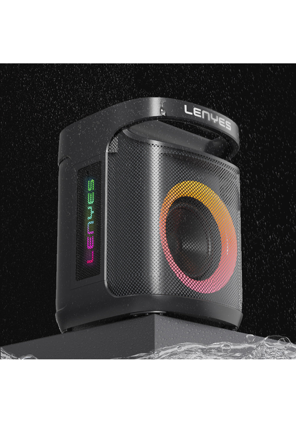 Lenyes S881 Su Geçirmez Mikrofonlu Çoklu Giriş RGB Işıklı TWS Karaoke FM Bluetooth Hoparlör v5.3 120W