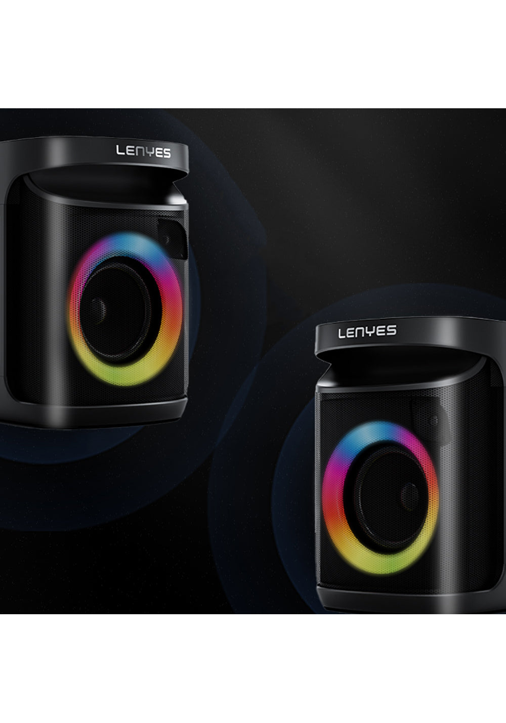 Lenyes S881 Su Geçirmez Mikrofonlu Çoklu Giriş RGB Işıklı TWS Karaoke FM Bluetooth Hoparlör v5.3 120W