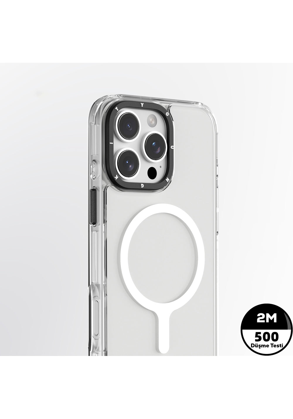 Apple iPhone 16 Pro Max Kılıf Manyetik Şarj Uyumlu YoungKit Crystal Color Serisi Kapak