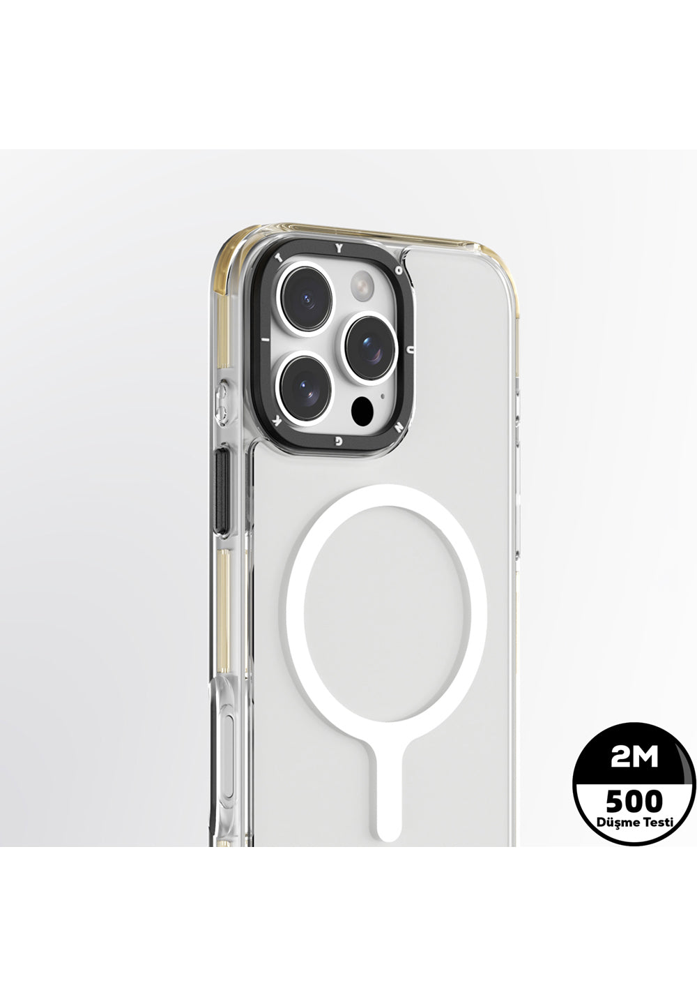 Apple iPhone 16 Pro Max Kılıf Manyetik Şarj Uyumlu YoungKit Crystal Color Serisi Kapak