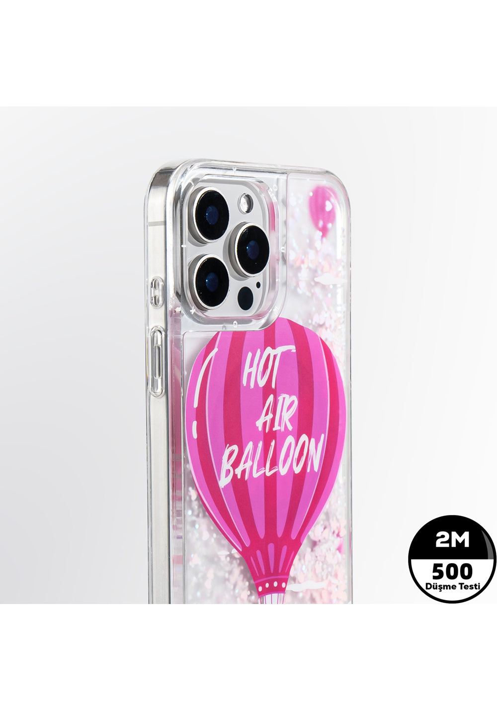 Apple iPhone 16 Pro Kılıf Manyetik Şarj Uyumlu Parlak Kumlu Sıvılı Youngkit Pink Dream Quicksand Serisi Kapak