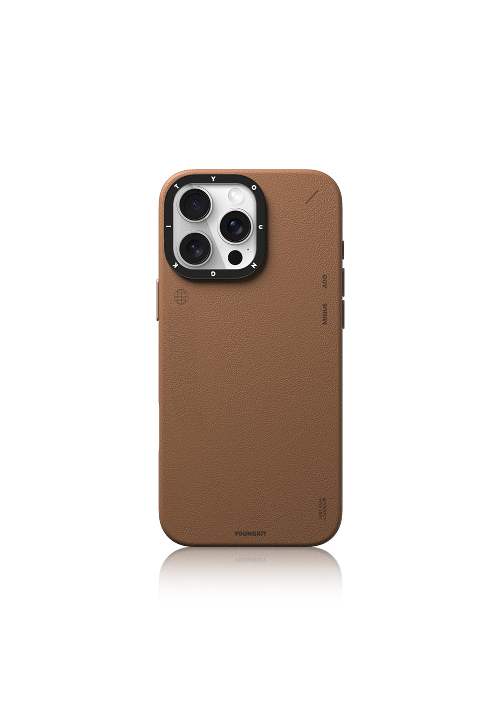 Apple iPhone 16 Pro Max Kılıf Manyetik Şarj Uyumlu Basit Mat Deri Desenli Youngkit Tech Fashion Serisi Kapak