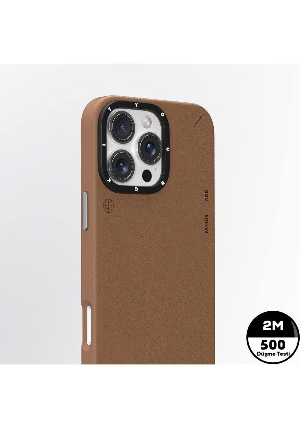 Apple iPhone 16 Pro Max Kılıf Manyetik Şarj Uyumlu Basit Mat Deri Desenli Youngkit Tech Fashion Serisi Kapak