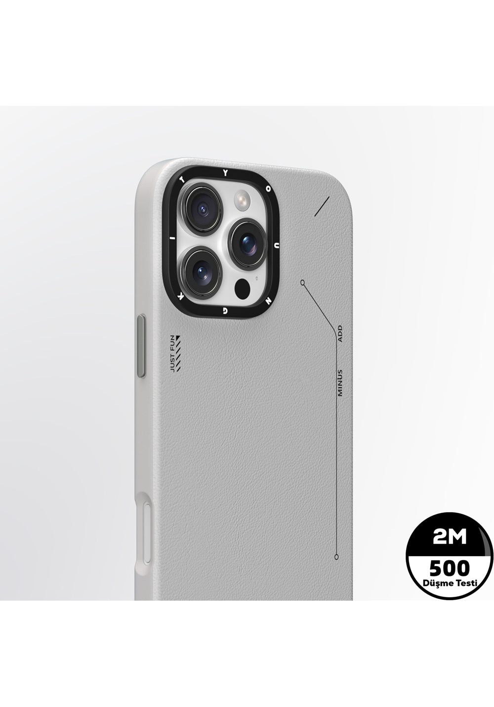 Apple iPhone 16 Pro Max Kılıf Manyetik Şarj Uyumlu Basit Mat Deri Desenli Youngkit Tech Fashion Serisi Kapak
