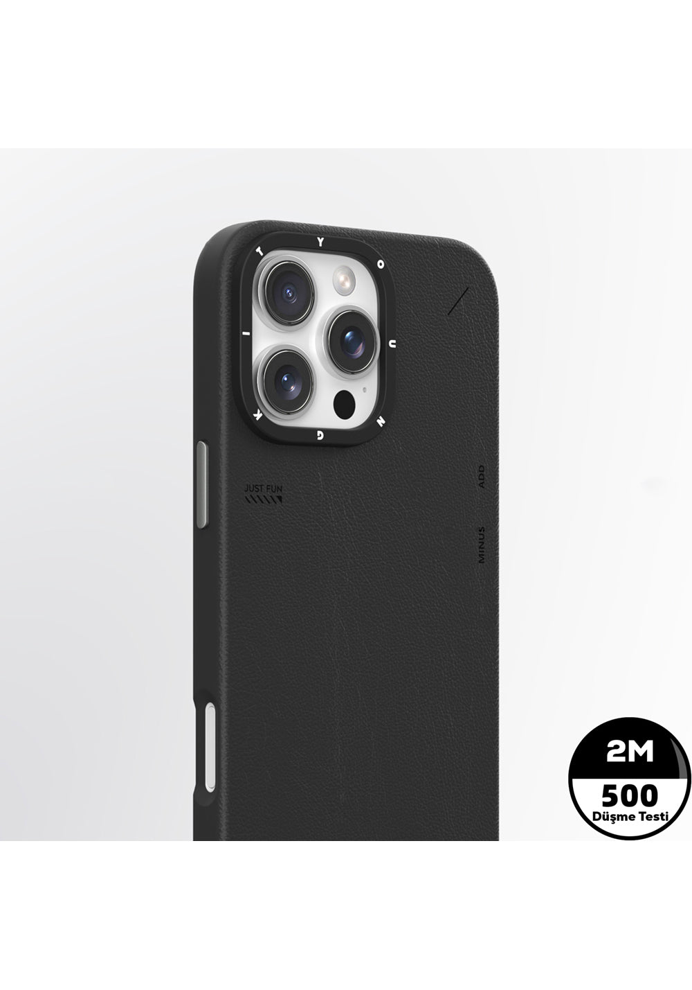 Apple iPhone 16 Pro Max Kılıf Manyetik Şarj Uyumlu Basit Mat Deri Desenli Youngkit Tech Fashion Serisi Kapak