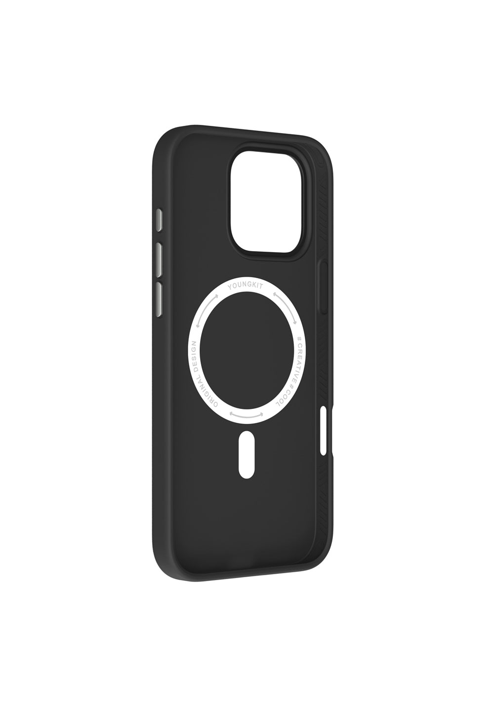 Apple iPhone 16 Pro Max Kılıf Manyetik Şarj Uyumlu Basit Mat Deri Desenli Youngkit Tech Fashion Serisi Kapak