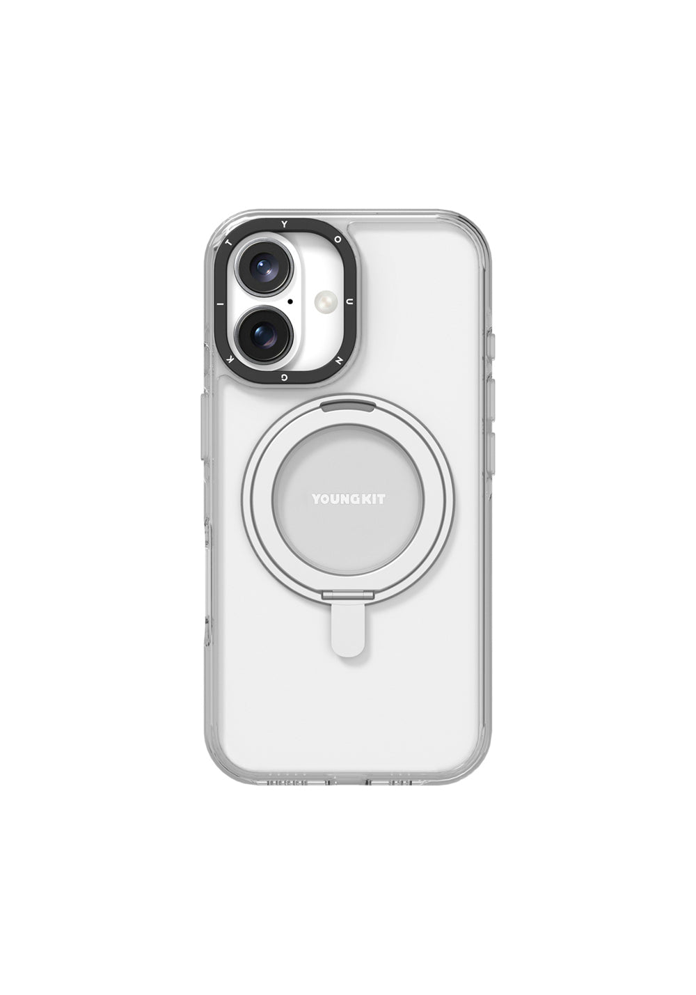 Apple iPhone 16 Kılıf Manyetik Şarj Uyumlu Parmak Ring Standlı Youngkit Pivot Serisi Kapak