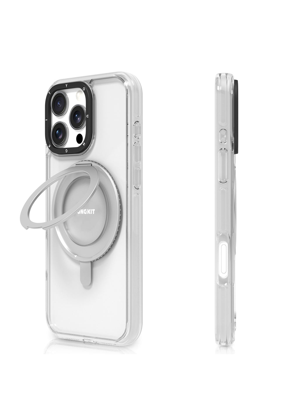 Apple iPhone 16 Pro Kılıf Manyetik Şarj Uyumlu Parmak Ring Standlı Youngkit Pivot Serisi Kapak