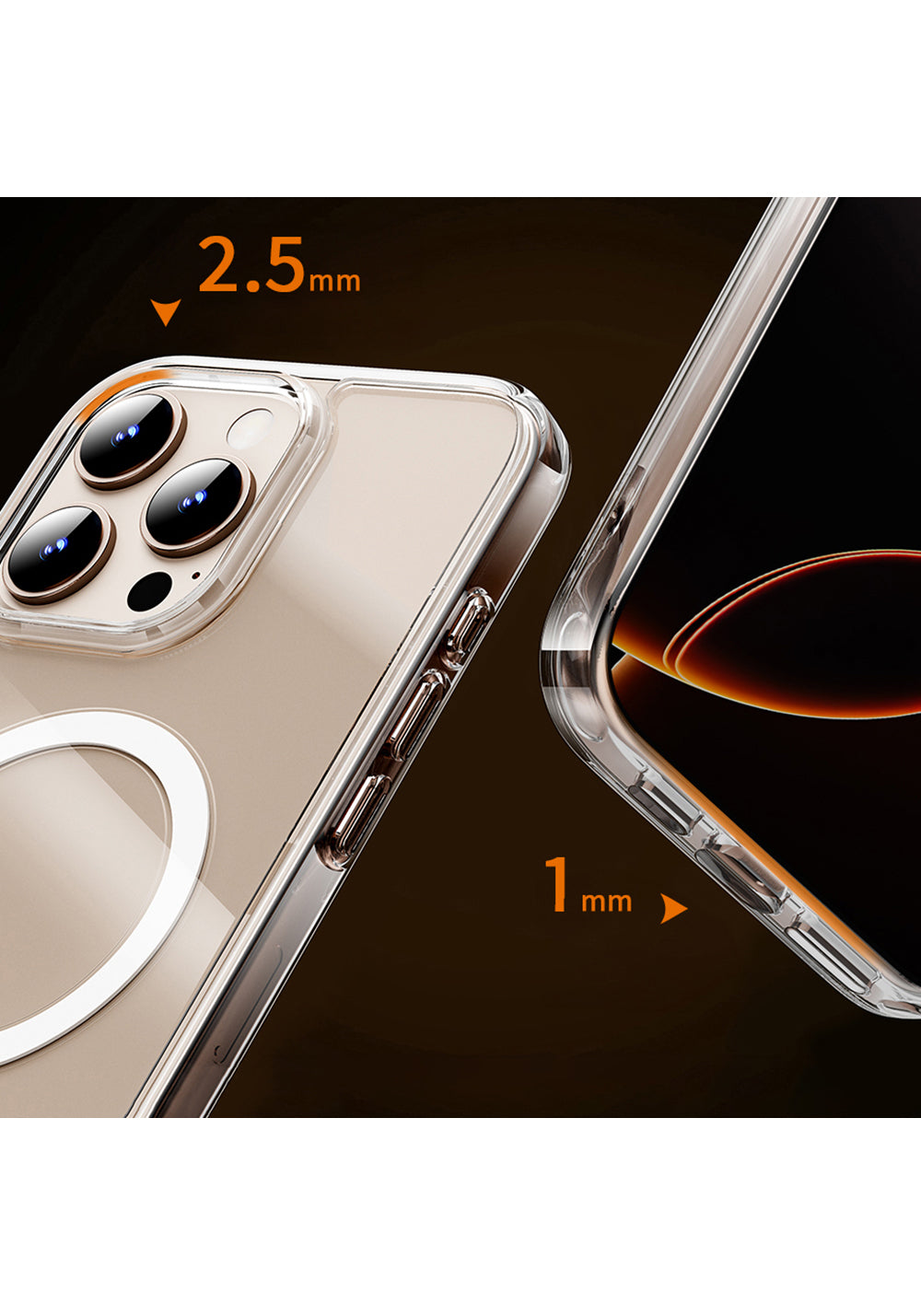 Apple iPhone 16 Pro Max Kılıf Wiwu MCC-102 Magnetic Crystal Sert PC Kapak