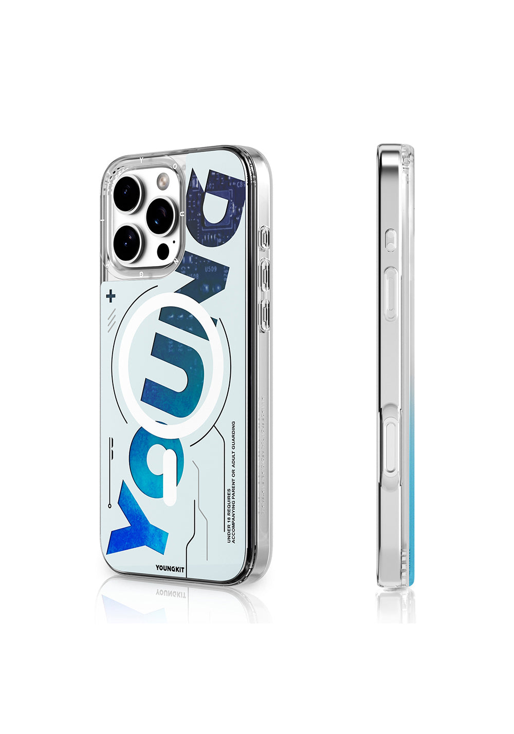 Apple iPhone 16 Pro Max Kılıf Manyetik Şarj Uyumlu Airbagli Çift Katmanlı Youngkit Future Streamer Serisi Kapak
