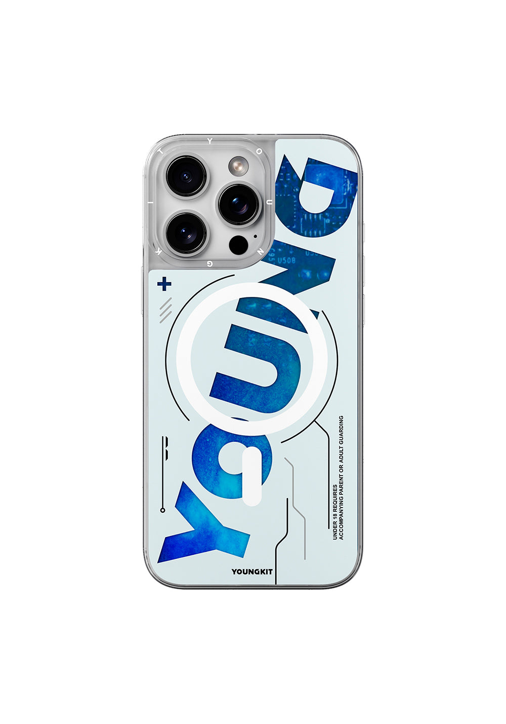 Apple iPhone 16 Pro Max Kılıf Manyetik Şarj Uyumlu Airbagli Çift Katmanlı Youngkit Future Streamer Serisi Kapak