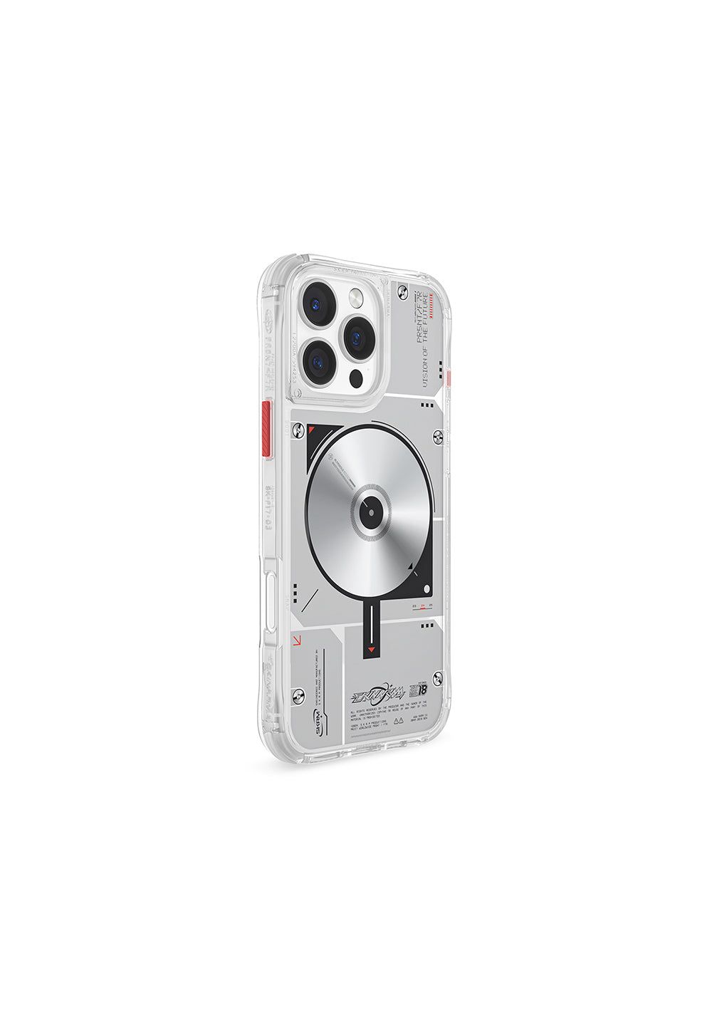 Apple iPhone 16 Pro Kılıf Manyetik Şarj Uyumlu Disk Desenli Airbag Tasarımlı Skinarma Nova Kapak