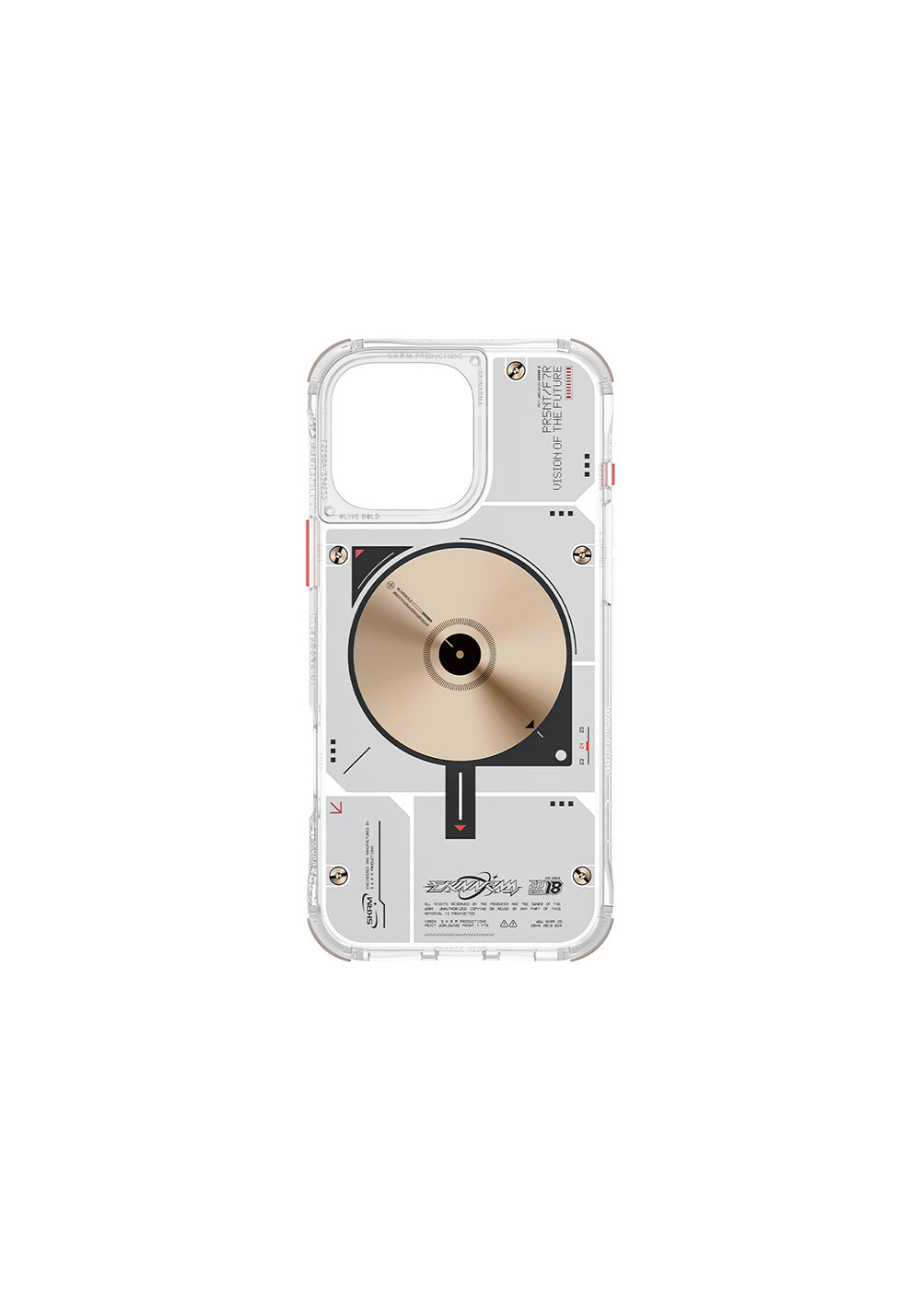 Apple iPhone 16 Pro Max Kılıf Manyetik Şarj Uyumlu Disk Desenli Airbag Tasarımlı Skinarma Nova Kapak