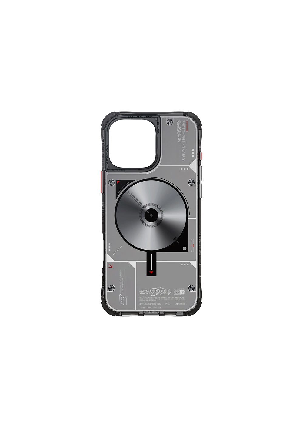 Apple iPhone 16 Pro Max Kılıf Manyetik Şarj Uyumlu Disk Desenli Airbag Tasarımlı Skinarma Nova Kapak