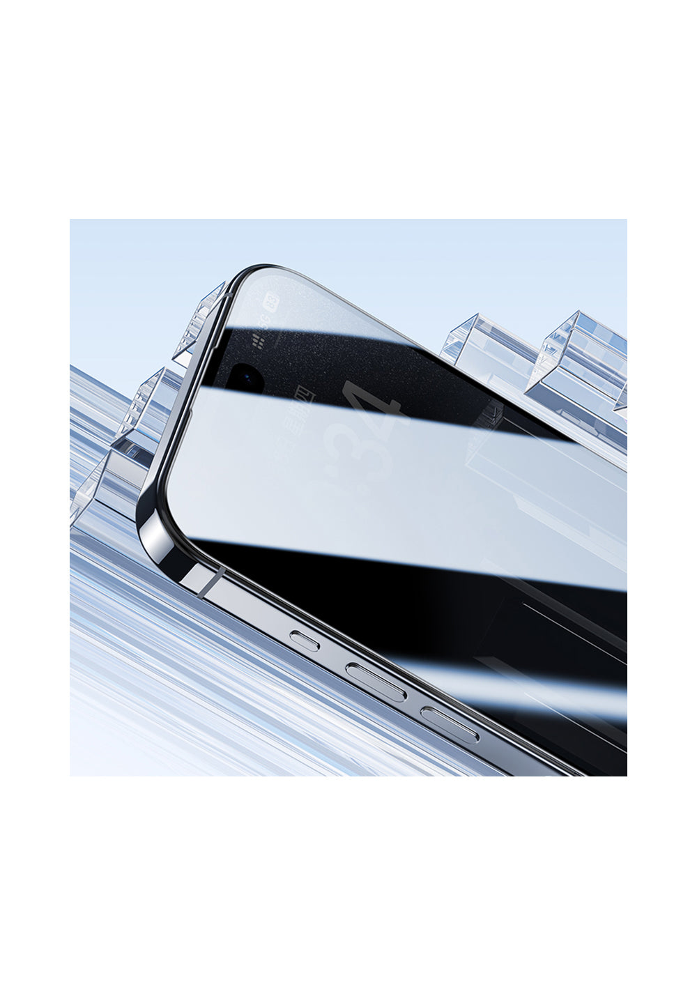 Apple iPhone 16 Pro Benks Ultra İnce Kenarlı Ekran Koruyucu + Kolay Uygulama Aparatlı
