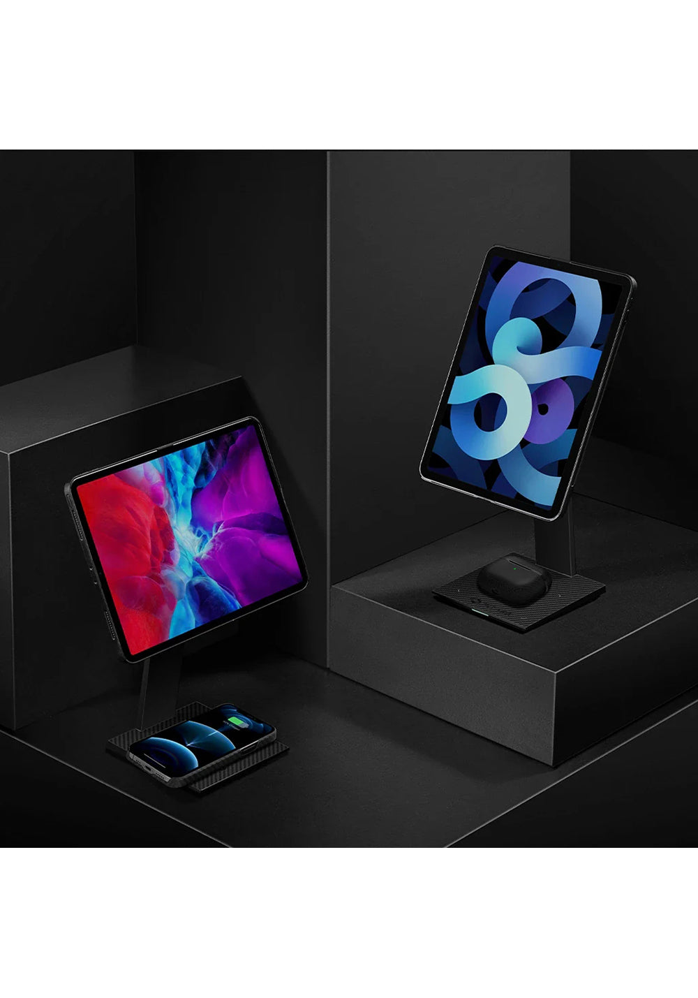 Pitaka MES2101 Telefon ve Kulaklık Kablosuz Şarjlı Classic Versiyon Magnetik Tablet Standı