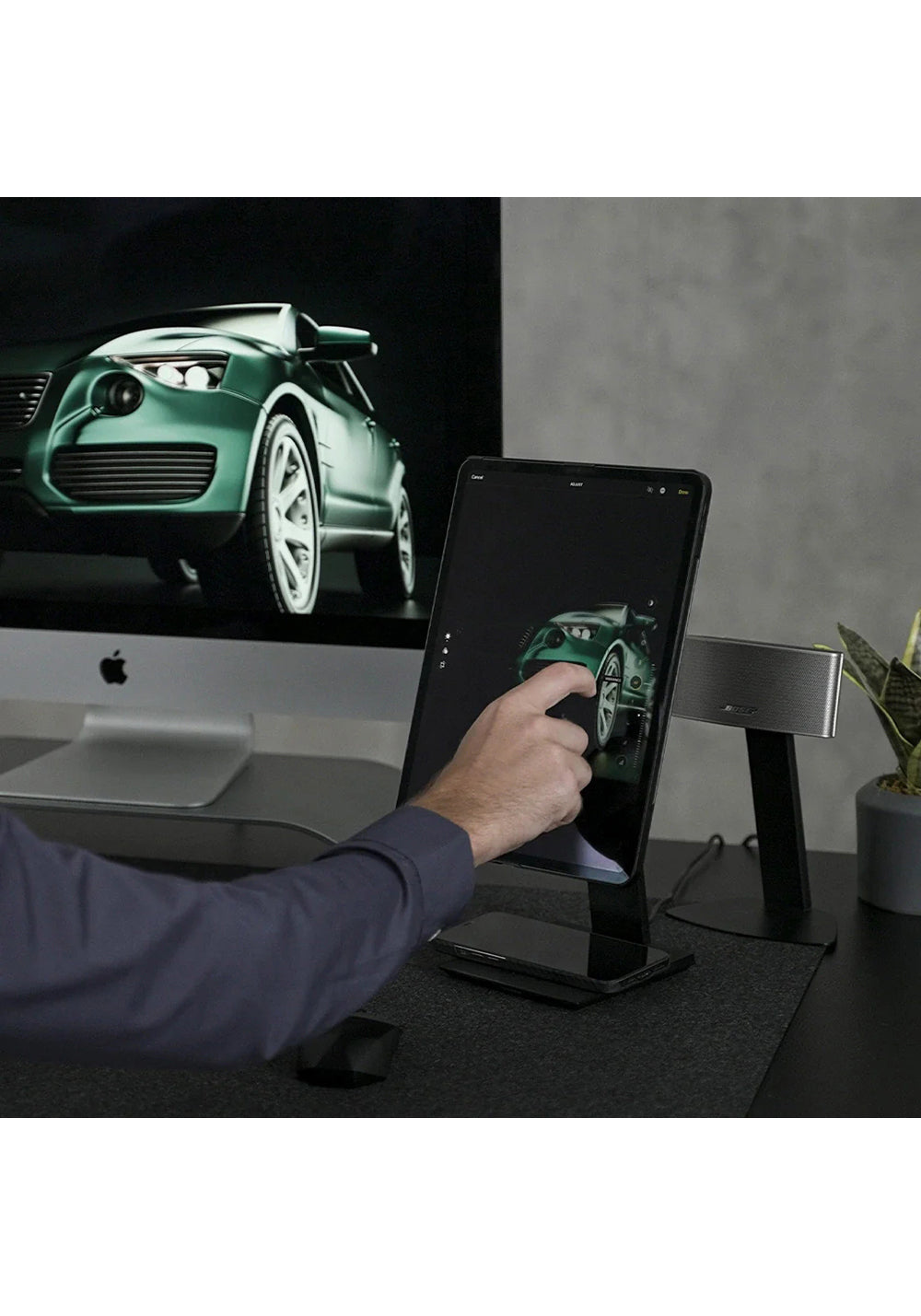 Pitaka MES2101 Telefon ve Kulaklık Kablosuz Şarjlı Classic Versiyon Magnetik Tablet Standı
