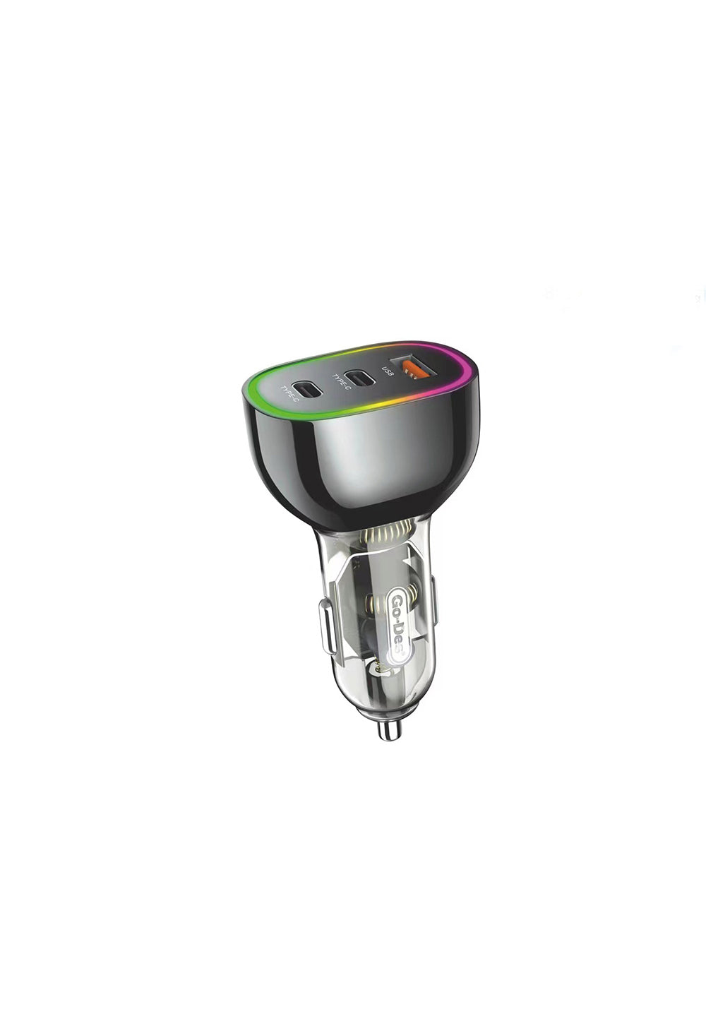 Go Des GD-CC208 Hızlı Şarj Özellikli Dual Type-C + USB-A Portlu Araç Şarj Aleti 68W
