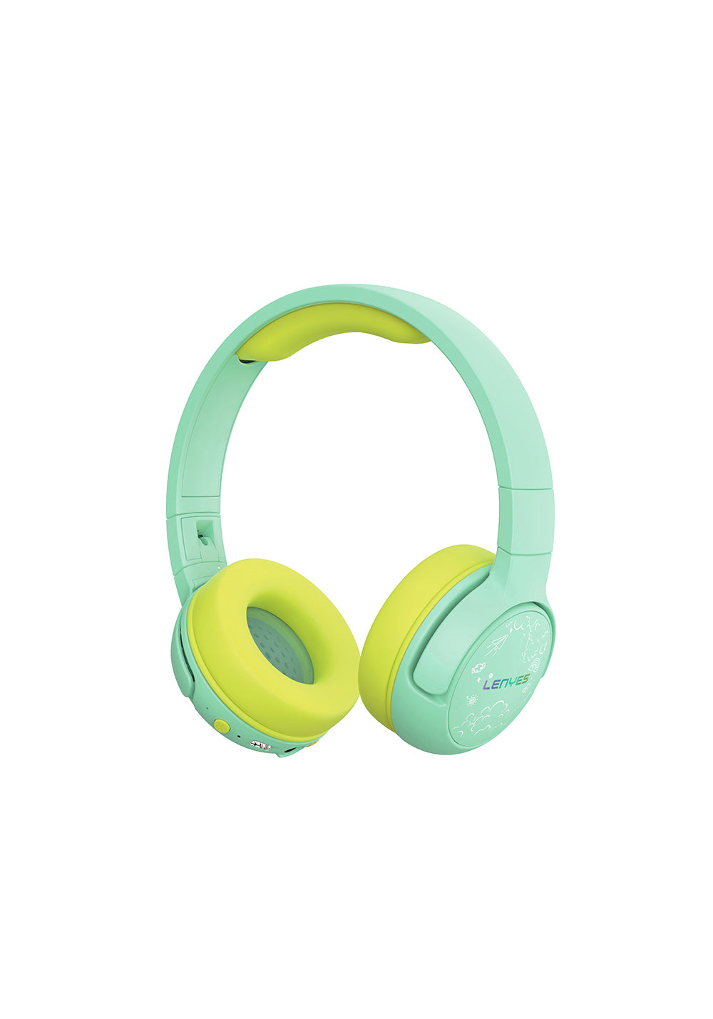 Lenyes LKH30 Ayarlanabilir Katlanabilir Çocuklara Özel Işık Efektli Kulak Üstü Kablolu ve Bluetooth Kulaklık v5.3