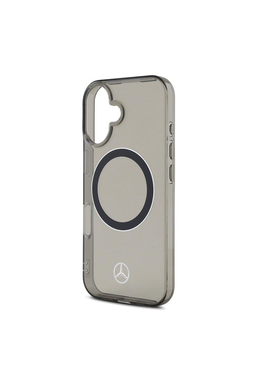Apple iPhone 16 Kılıf Mercedes Benz Orijinal Lisanslı Manyetik Şarj Uyumlu Saydam Yüzey Silver Ring Kapak