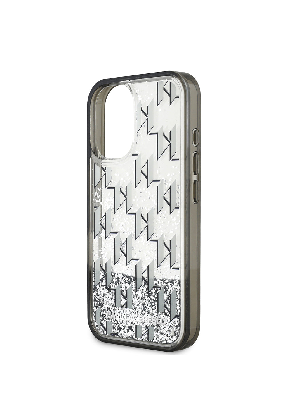 Apple iPhone 16 Kılıf Karl Lagerfeld Orijinal Lisanslı Simli KL Yazılı Monogram Gradient Kapak