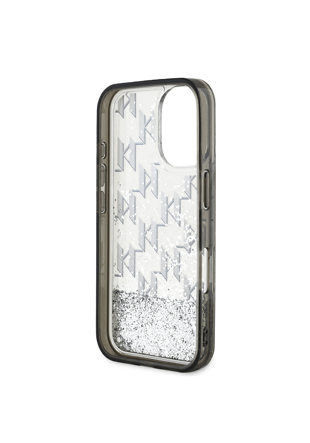 Apple iPhone 16 Kılıf Karl Lagerfeld Orijinal Lisanslı Simli KL Yazılı Monogram Gradient Kapak