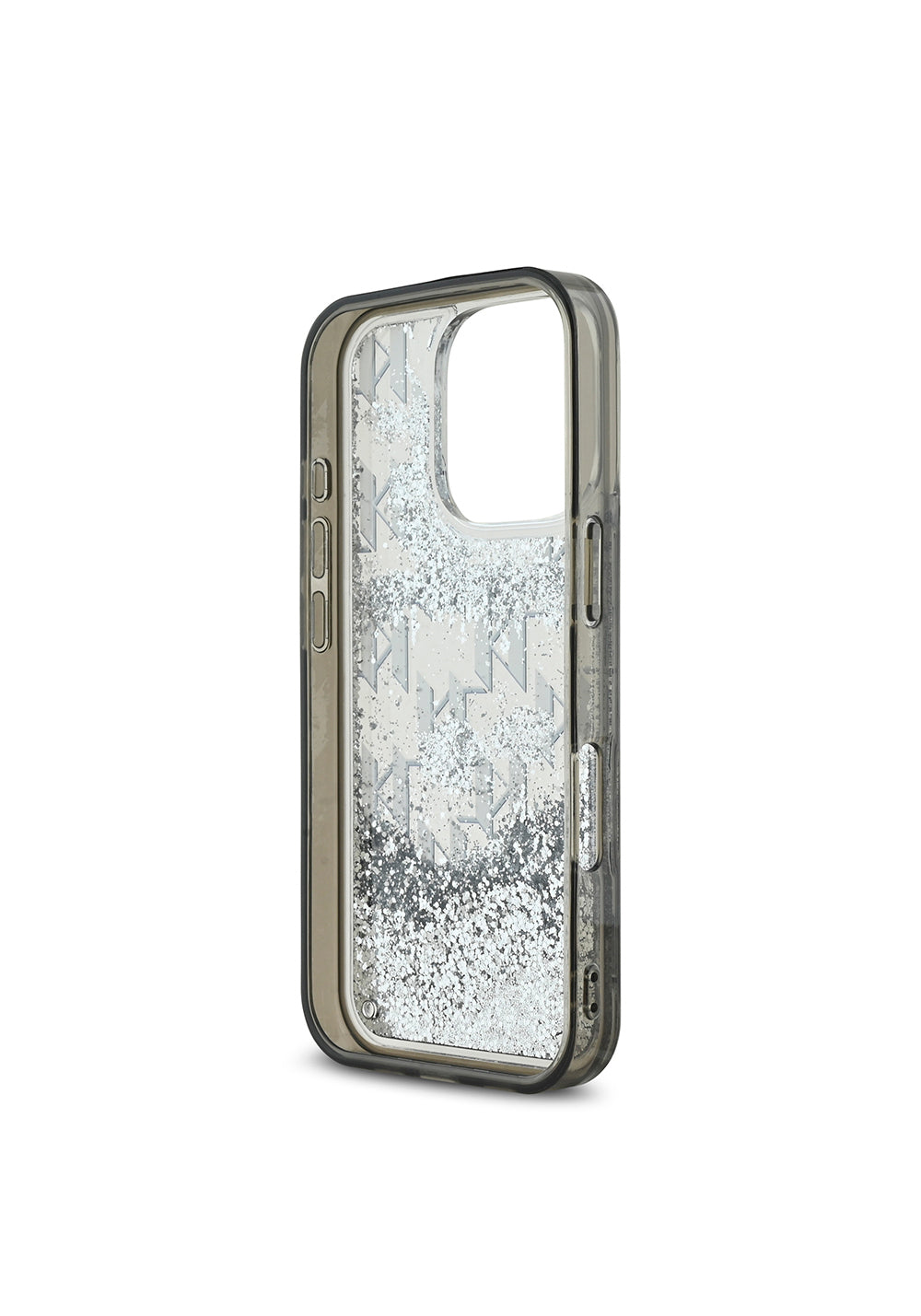 Apple iPhone 16 Pro Max Kılıf Karl Lagerfeld Orijinal Lisanslı Simli KL Yazılı Monogram Gradient Kapak