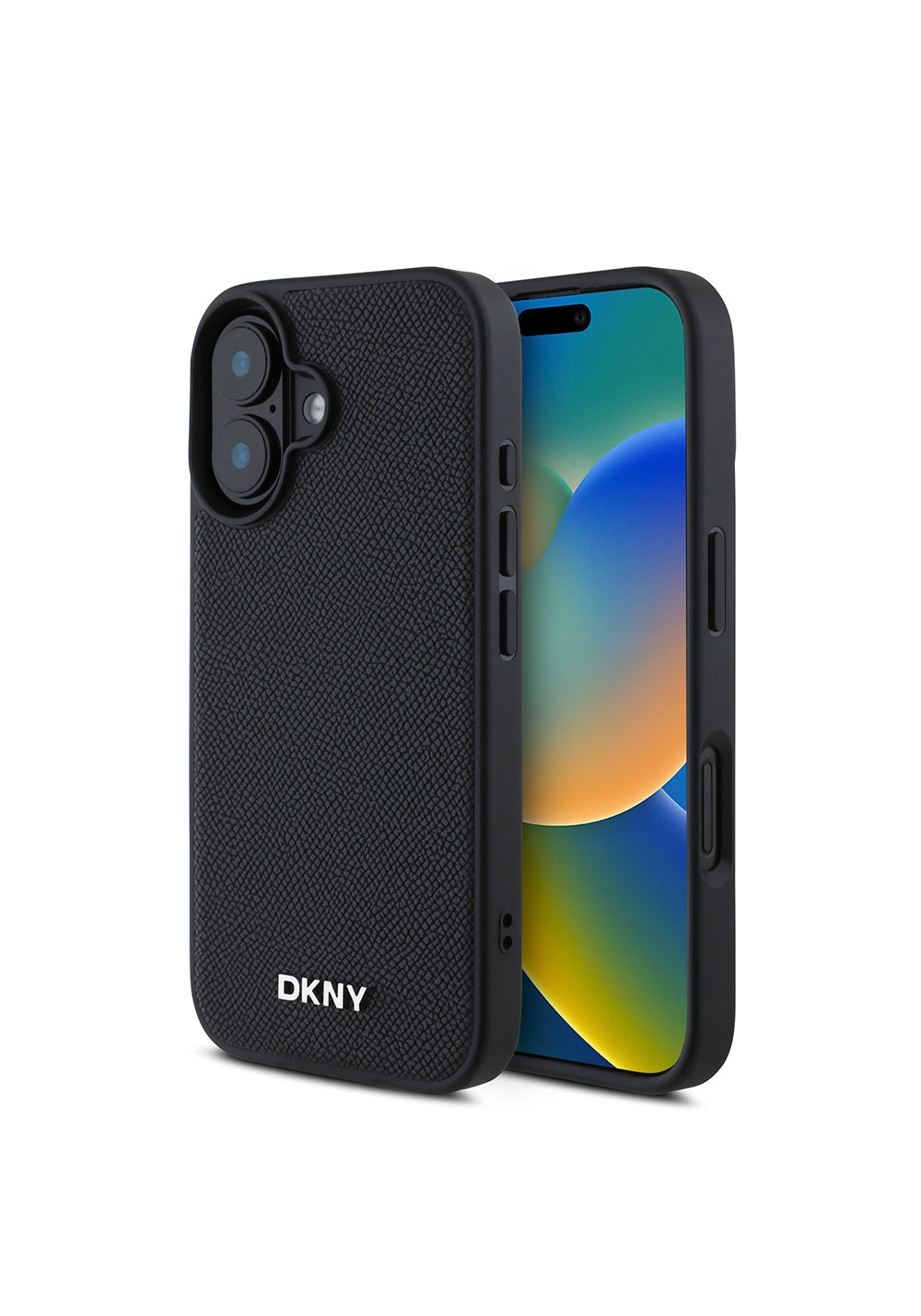 Apple iPhone 16 Plus Kılıf DKNY Orijinal Lisanslı Manyetik Şarj Uyumlu Metal Logolu PU Deri Grained Kapak