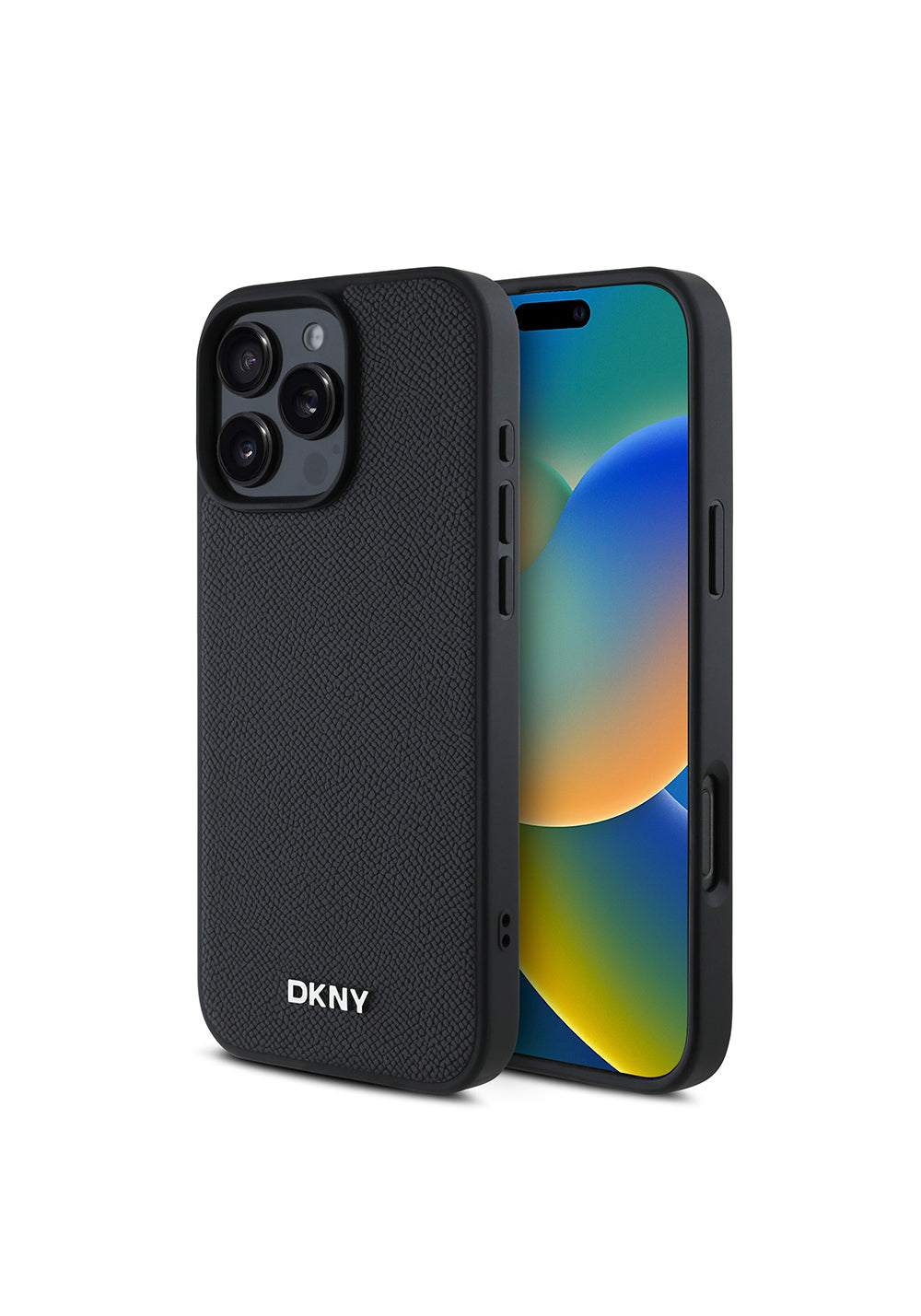 Apple iPhone 16 Pro Max Kılıf DKNY Orijinal Lisanslı Manyetik Şarj Uyumlu Metal Logolu PU Deri Grained Kapak