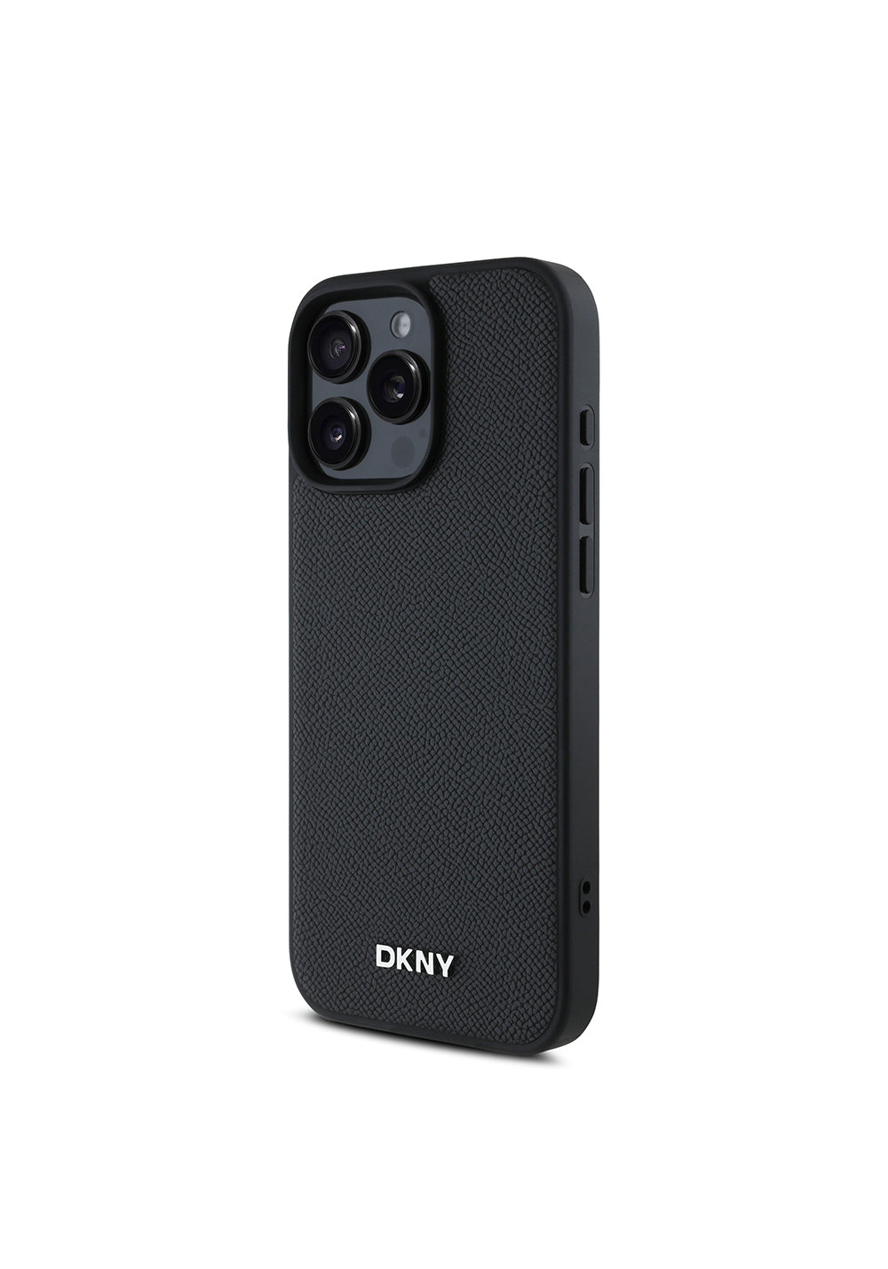 Apple iPhone 16 Pro Max Kılıf DKNY Orijinal Lisanslı Manyetik Şarj Uyumlu Metal Logolu PU Deri Grained Kapak