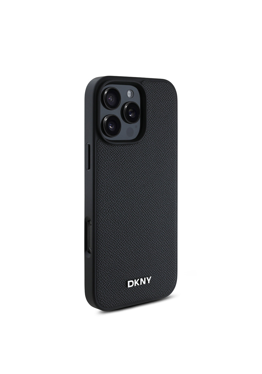 Apple iPhone 16 Pro Max Kılıf DKNY Orijinal Lisanslı Manyetik Şarj Uyumlu Metal Logolu PU Deri Grained Kapak