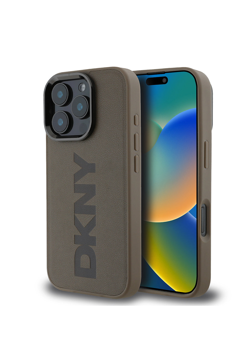 Apple iPhone 16 Pro Kılıf DKNY Orijinal Lisanslı Manyetik Şarj Uyumlu PU Deri Plain Kapak