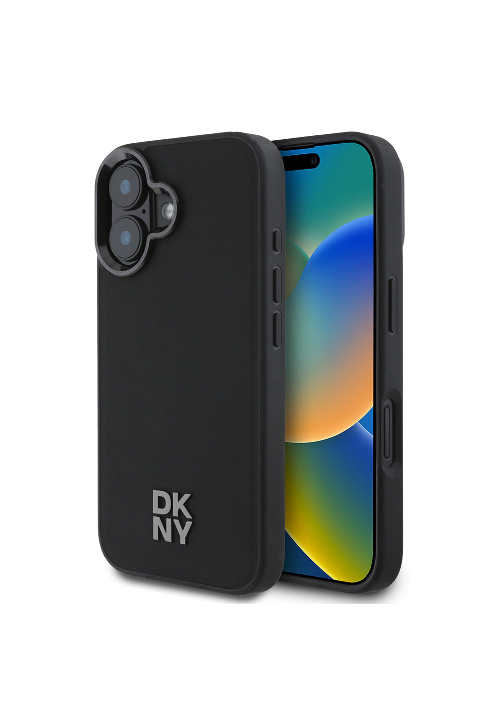Apple iPhone 16 Kılıf DKNY Orijinal Lisanslı Manyetik Şarj Uyumlu Metal Logolu PU Deri Plain Kapak