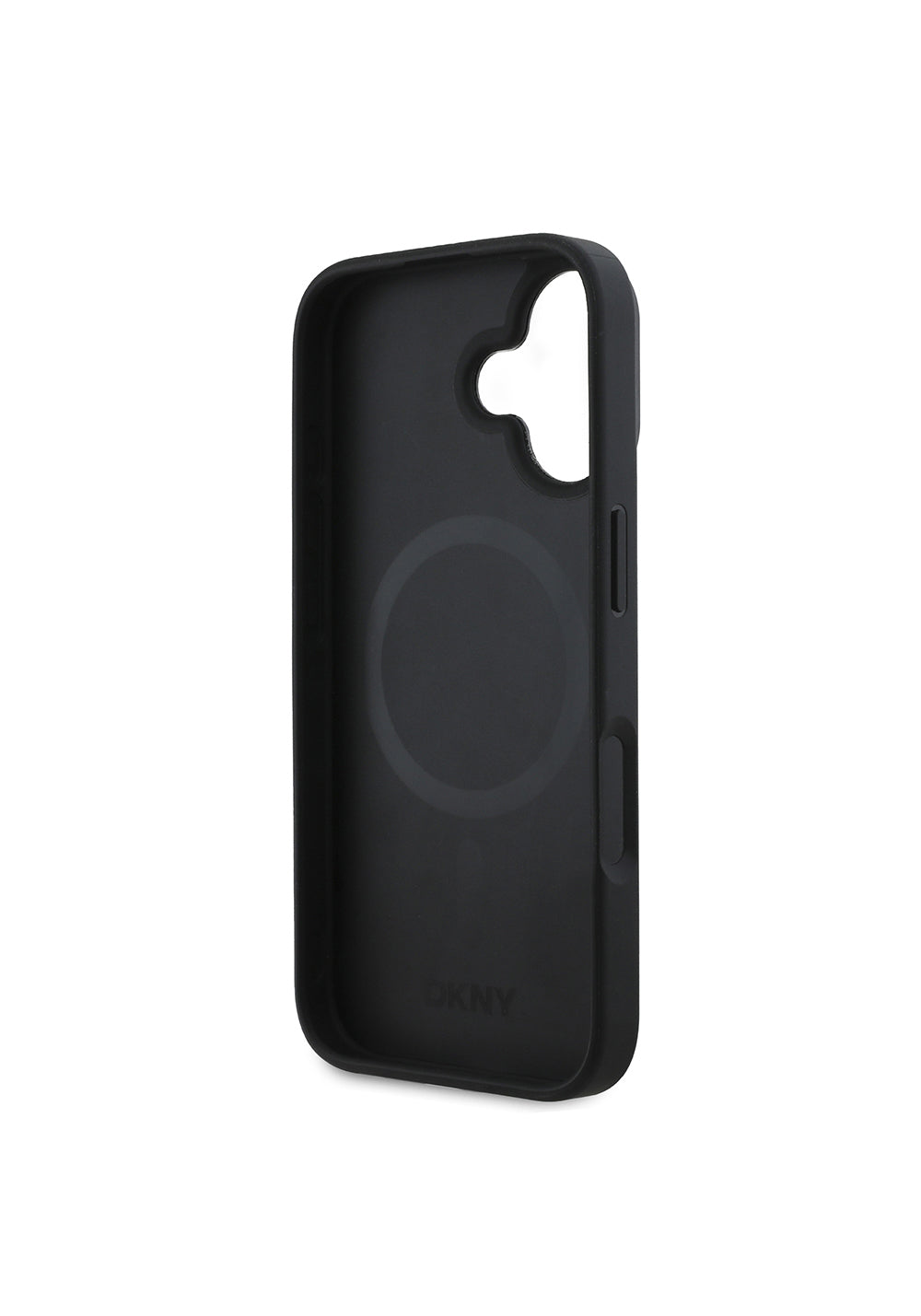 Apple iPhone 16 Kılıf DKNY Orijinal Lisanslı Manyetik Şarj Uyumlu Metal Logolu PU Deri Plain Kapak