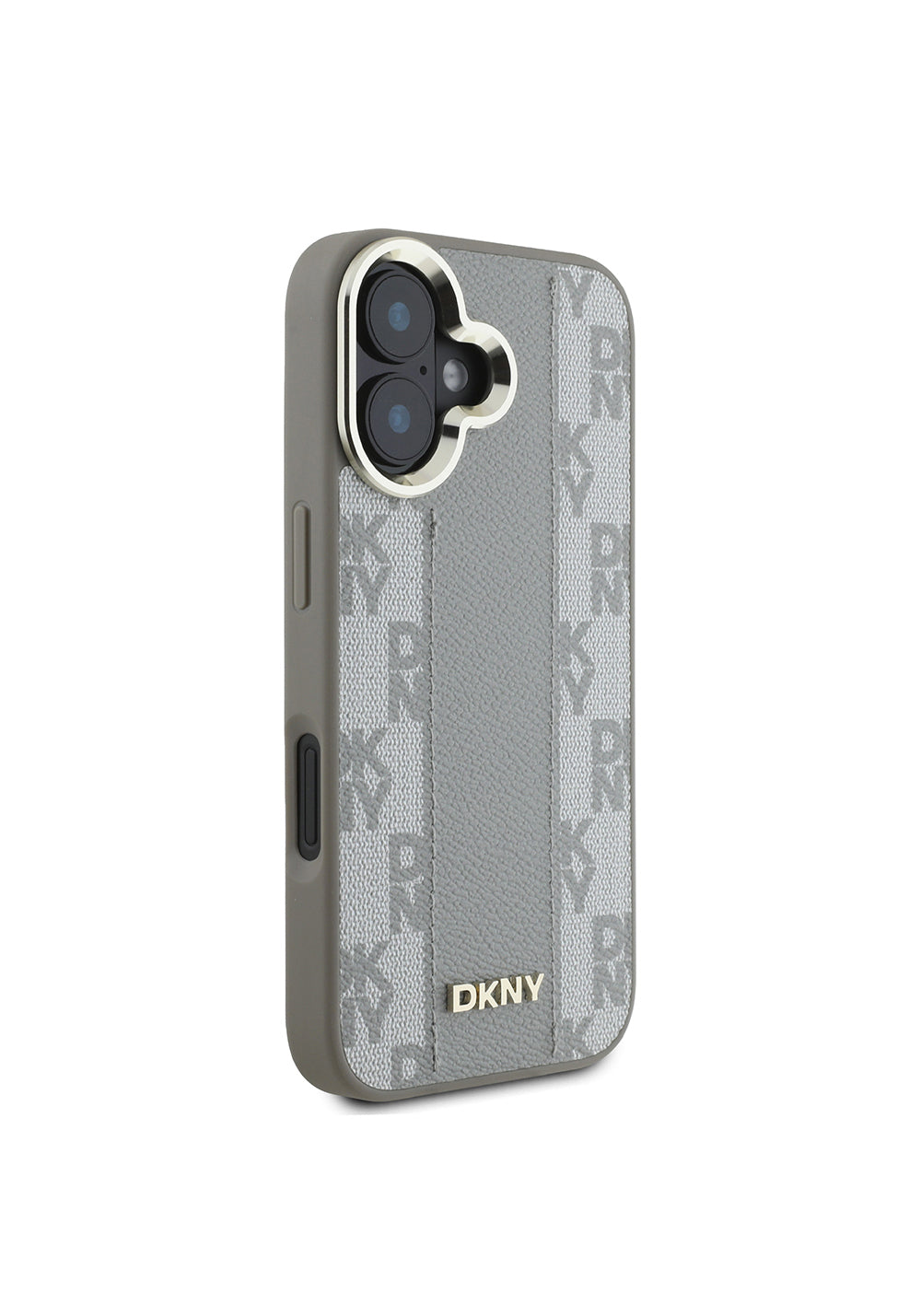 Apple iPhone 16 Kılıf DKNY Orijinal Lisanslı Manyetik Şarj Uyumlu 3D Yazılı Checkered Pattern Kapak