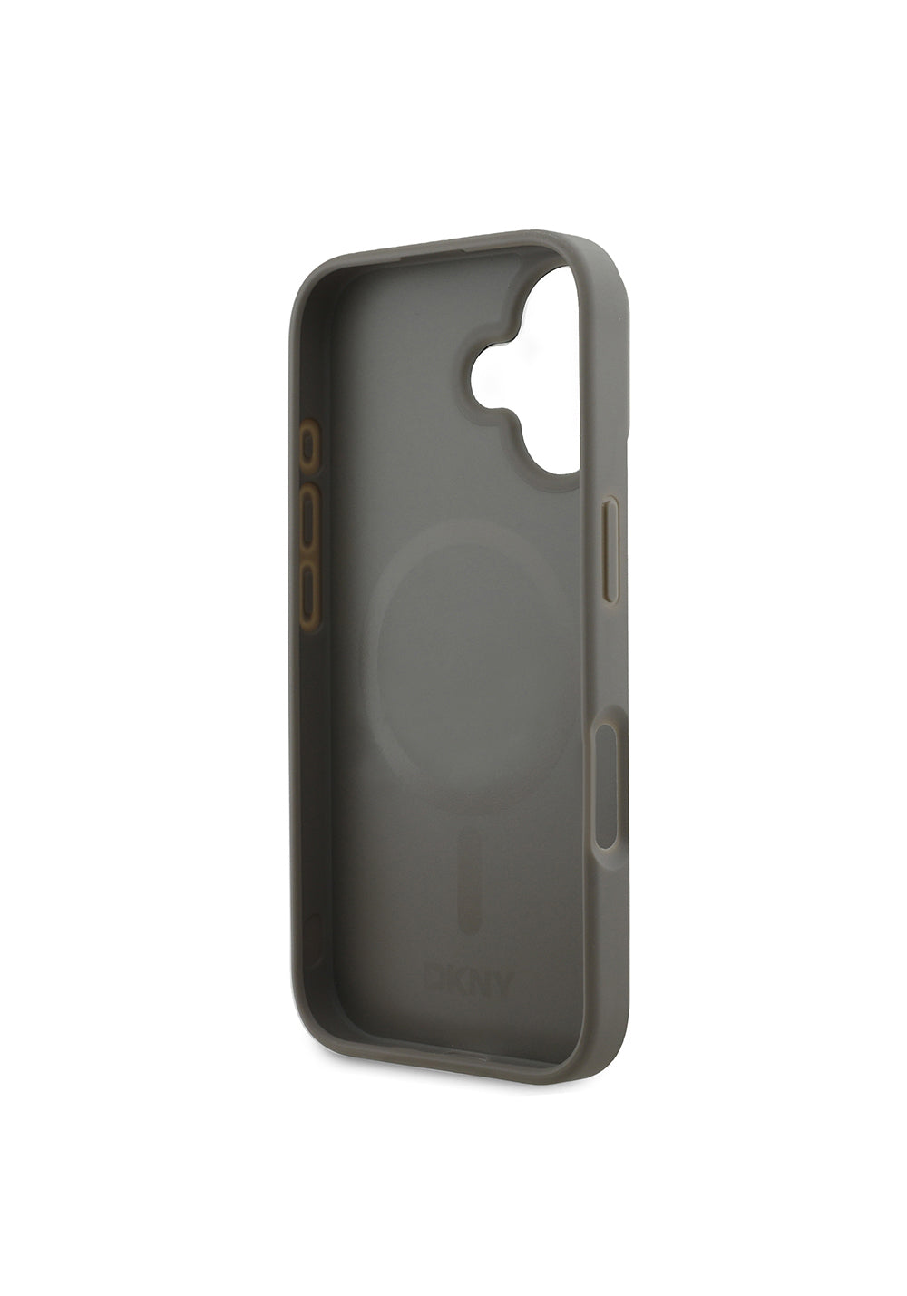 Apple iPhone 16 Kılıf DKNY Orijinal Lisanslı Manyetik Şarj Uyumlu 3D Yazılı Checkered Pattern Kapak