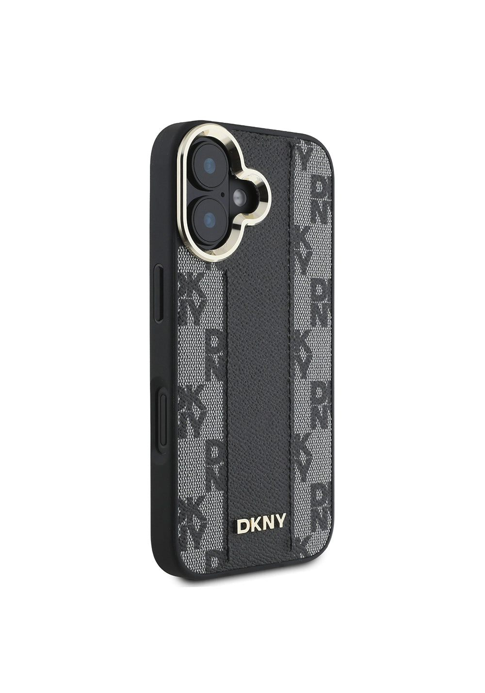 Apple iPhone 16 Plus Kılıf DKNY Orijinal Lisanslı Manyetik Şarj Uyumlu 3D Yazılı Checkered Pattern Kapak