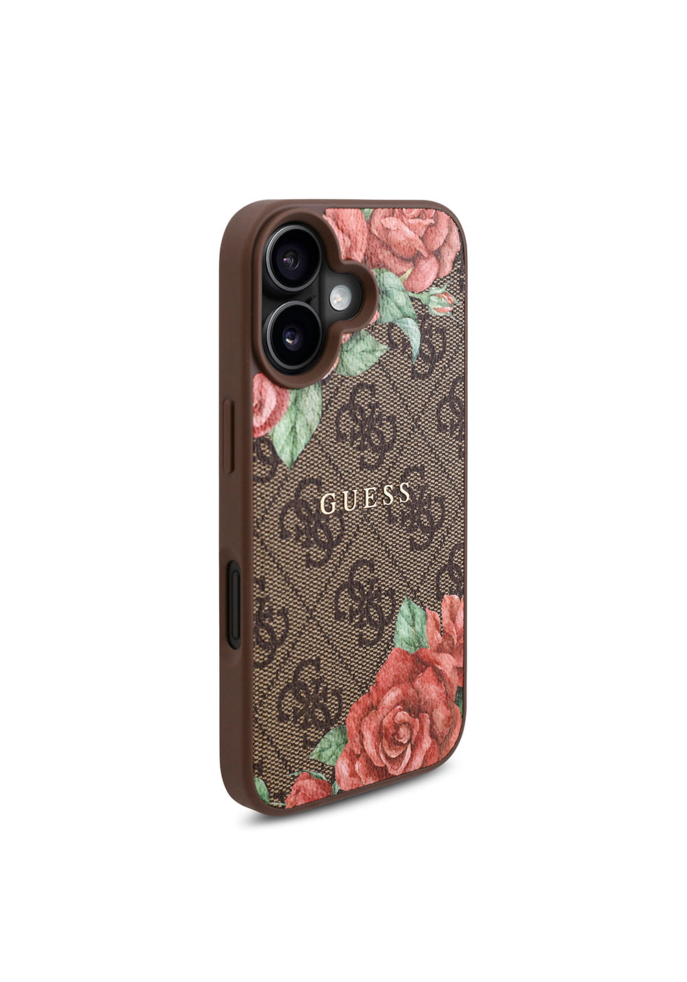 Apple iPhone 16 Plus Kılıf Guess Orijinal Lisanslı Manyetik Şarj Uyumlu Gül Baskılı 4G Desenli Yazı Logolu Kapak