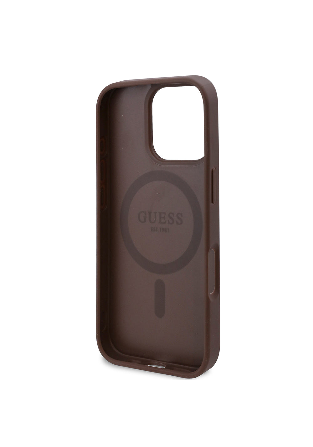 Apple iPhone 16 Pro Max Kılıf Guess Orijinal Lisanslı Manyetik Şarj Uyumlu Gül Baskılı 4G Desenli Yazı Logolu Kapak
