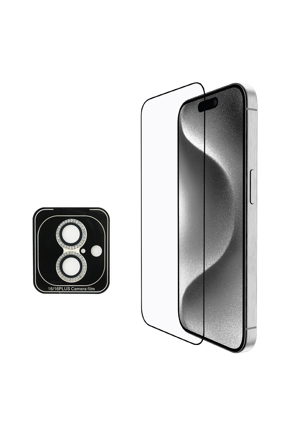 Apple iPhone 16 Guess Orijinal Lisanslı Kılıf + Ekran Koruyucu + Lens Koruyucu 3in1 Aksesuar Seti