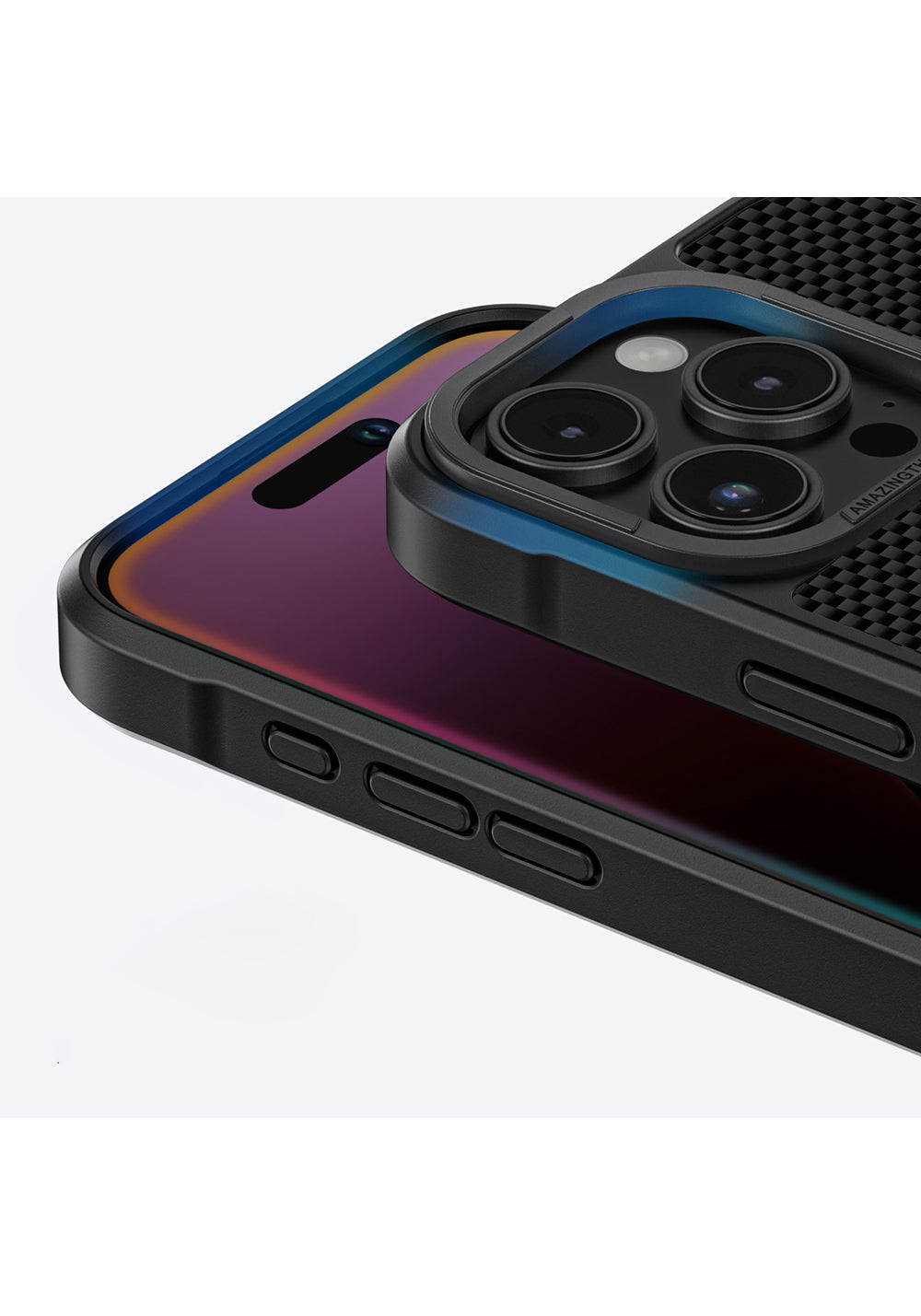 Apple iPhone 16 Pro Max Kılıf Manyetik Şarj Uyumlu 600D Aramid Fiber Amazingthing Titan Max Serisi Kapak