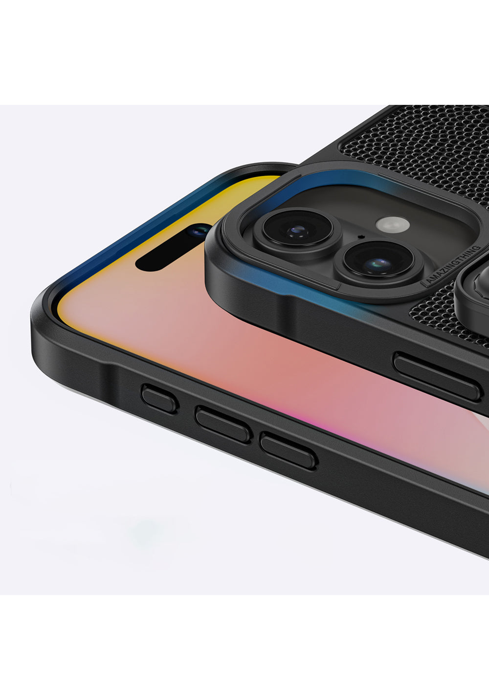 Apple iPhone 16 Plus Kılıf Manyetik Şarj Uyumlu Standlı Kartlıklı Set Amazinghing Glamour Luxe Serisi Kapak