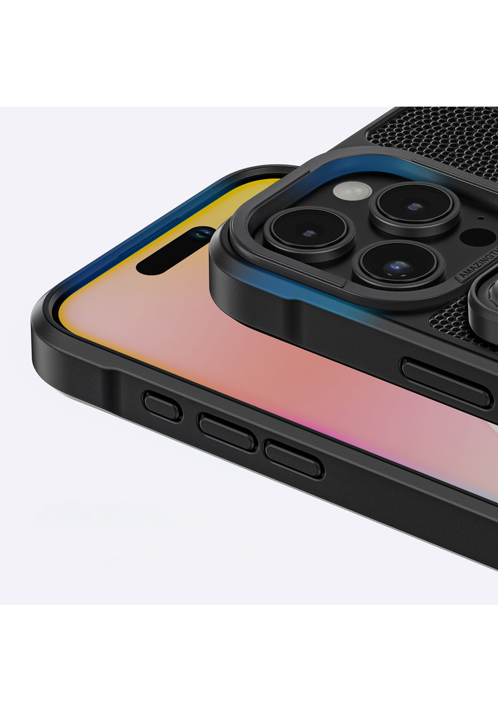 Apple iPhone 16 Pro Kılıf Manyetik Şarj Uyumlu Standlı Kartlıklı Set Amazingthing Glamour Luxe Serisi Kapak