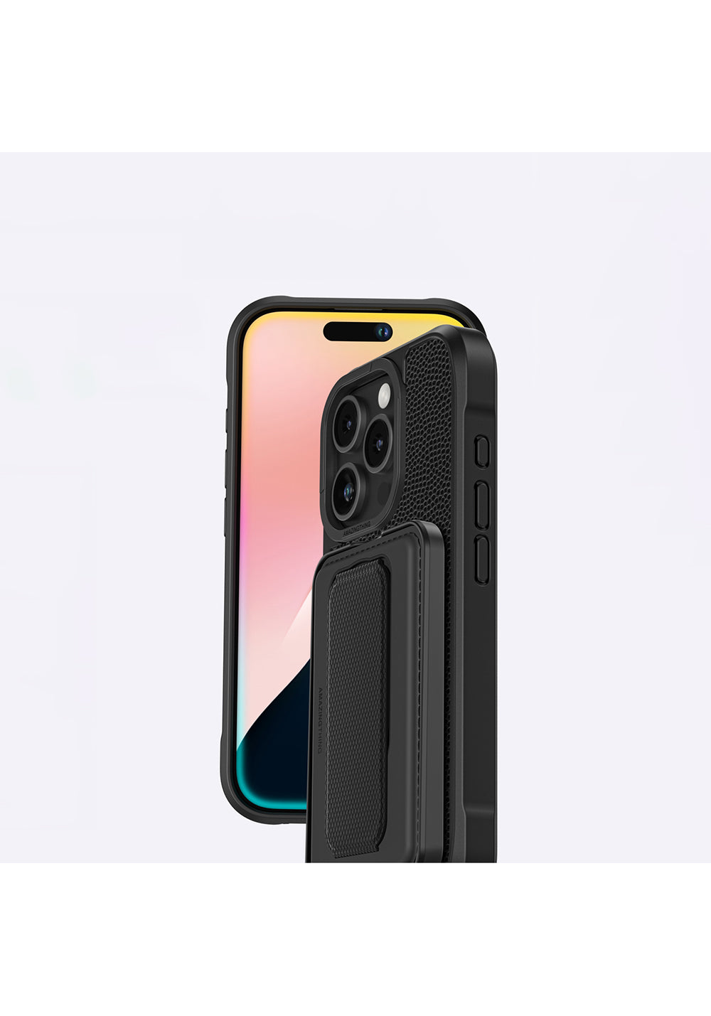 Apple iPhone 16 Pro Kılıf Manyetik Şarj Uyumlu Standlı Kartlıklı Set Amazingthing Glamour Luxe Serisi Kapak